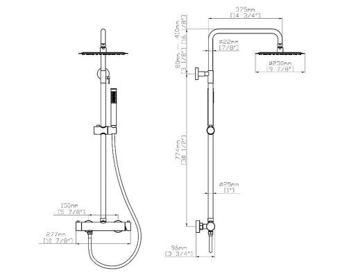 Душевая система Vincea City VSFS-4CT1BN цвет Брашированный никель