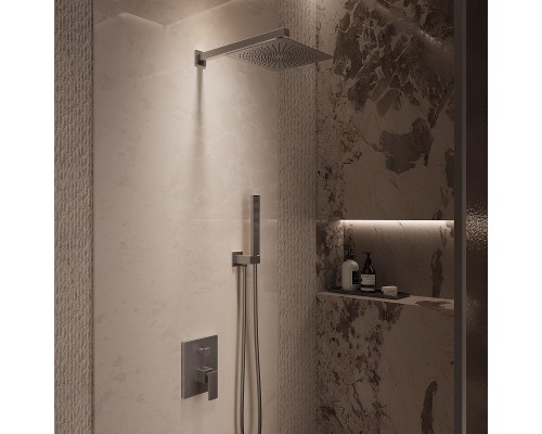Душевая система Vincea Dice VSFW-2DS1GM цвет Вороненая сталь