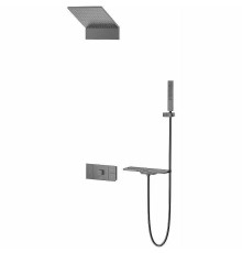 Душевая система Vincea Futura VSFW-2F11TGM с термостатом Вороненая сталь