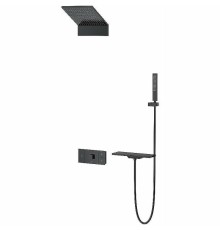 Душевая система Vincea Futura VSFW-2F11TMB с термостатом Черная матовая