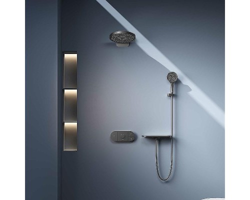Душевая система Vincea Futura VSFW-2F12TGM с термостатом Вороненая сталь