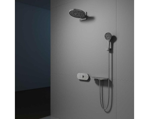 Душевая система Vincea Futura VSFW-2F12TGM с термостатом Вороненая сталь