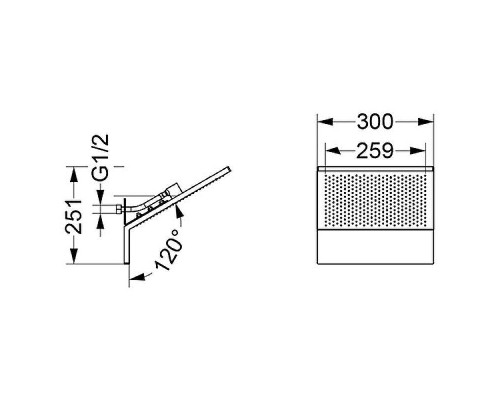 Верхний душ Vincea Futura VSHD-2F11MB Черный матовый