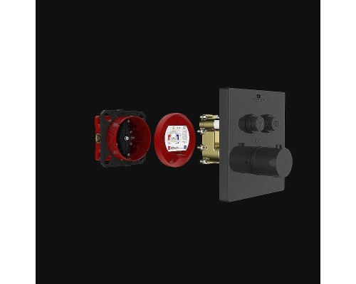 Душевая система Vincea Inspire VSFW-3I21T1GM с термостатом Вороненая сталь