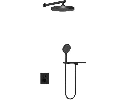 Душевая система Vincea Inspire VSFW-3I21T2RMB с термостатом Черная матовая