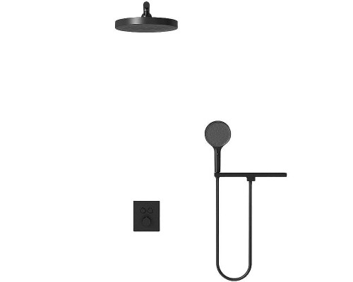 Душевая система Vincea Inspire VSFW-3I21T2RMB с термостатом Черная матовая