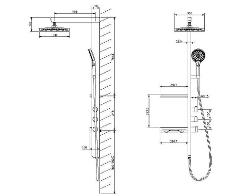 Душевая система Vincea Inspire  VSFS-3I11W Белая