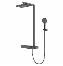 Душевая система Vincea Inspire VSFS-3I13TGM с термостатом Вороненая сталь