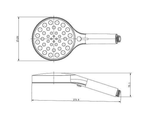 Комплект верхнего и ручного душа Vincea Inspire VSHH-3I2AHCH Хром