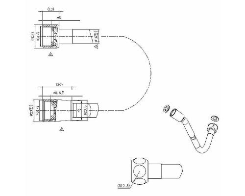 Комплект верхнего и ручного душа Vincea Inspire VSHH-3I2AHCH Хром