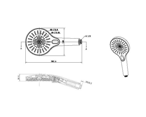 Душевая система Vincea Inspire VSFW-422TI1MB с термостатом Черная матовая