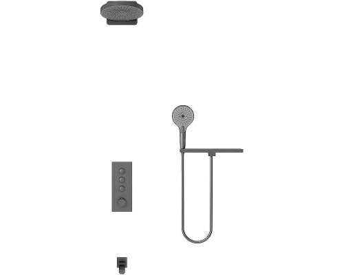 Душевая система Vincea Inspire VSFW-433TI1RGM с термостатом Вороненая сталь