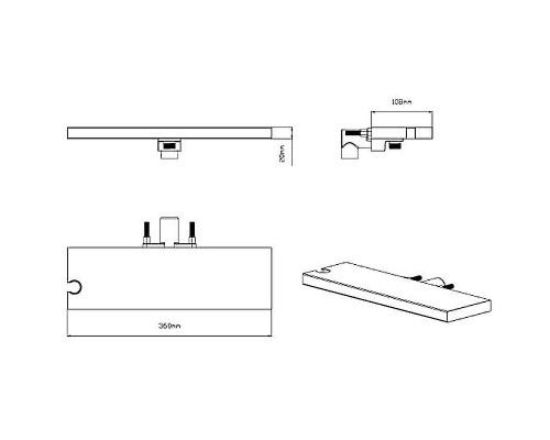 Душевая система Vincea Inspire VSFW-433TI1RGM с термостатом Вороненая сталь