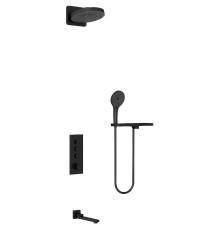 Душевая система Vincea Inspire VSFW-433TI1RMB с термостатом Черная матовая