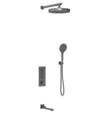 Душевая система Vincea Inspire VSFW-433TI2GM с термостатом Вороненая сталь