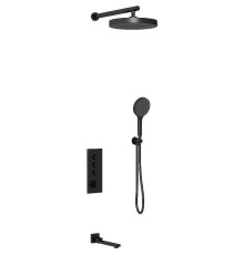 Душевая система Vincea Inspire VSFW-433TI2MB с термостатом Черная матовая
