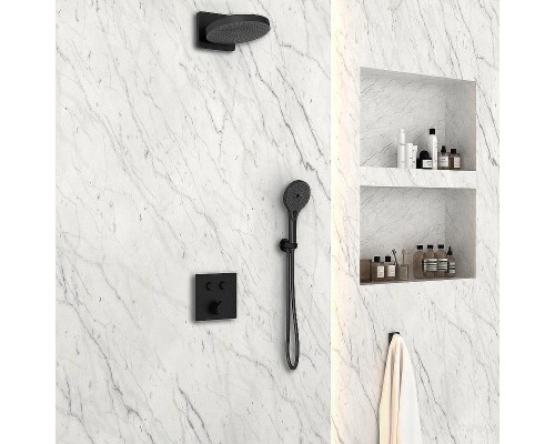 Душевая система Vincea Inspire VSFW-4I211MB Черная матовая