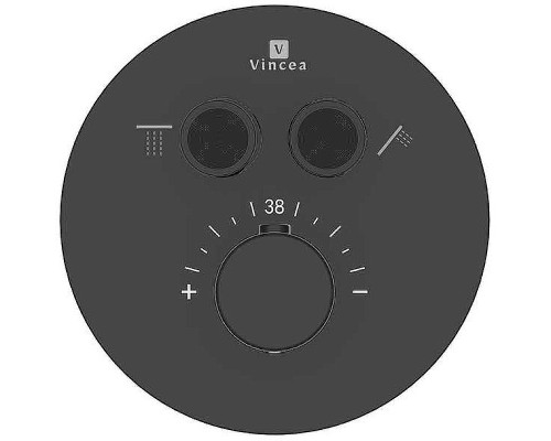 Душевая система Vincea Inspire VSFW-3I22MT5MB с термостатом Черная матовая