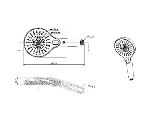 Душевая система Vincea Inspire VSFW-3I22MT5MB с термостатом Черная матовая