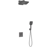 Душевая система Vincea Inspire VSFW-3I21MT4GM с термостатом Вороненая сталь
