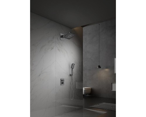 Душевая система Vincea Inspire VSFW-3I21MT4GM с термостатом Вороненая сталь