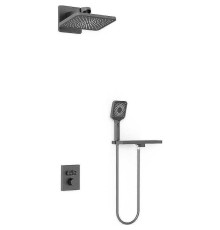 Душевая система Vincea Inspire VSFW-3I21MT4RGM с термостатом Вороненая сталь