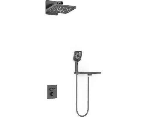 Душевая система Vincea Inspire VSFW-3I21MT4RGM с термостатом Вороненая сталь