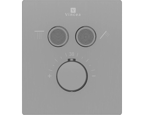 Душевая система Vincea Inspire VSFW-3I21MT4RGM с термостатом Вороненая сталь