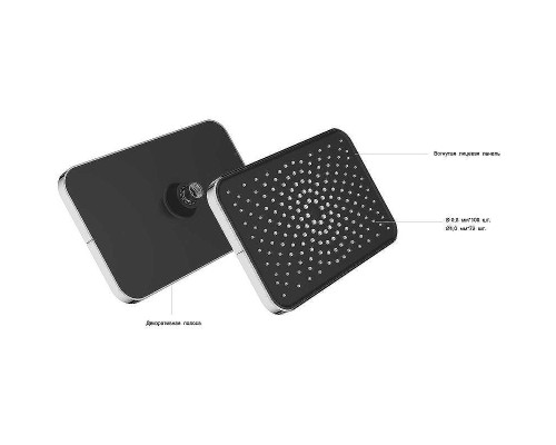 Душевая система Vincea Inspire VSFW-3I21MT4RGM с термостатом Вороненая сталь