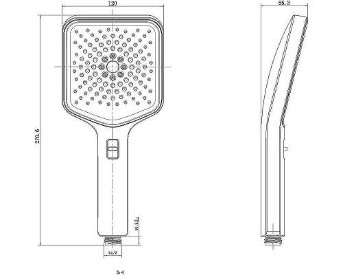 Душевая система Vincea Inspire VSFW-3I21MT4RGM с термостатом Вороненая сталь