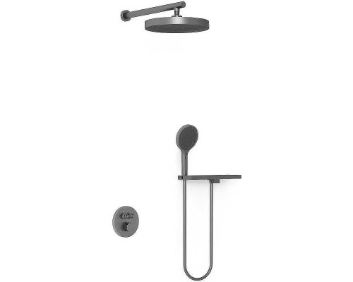 Душевая система Vincea Inspire VSFW-3I22MT2RGM с термостатом Вороненая сталь