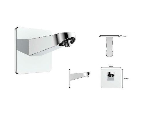 Верхний душ Vincea Inspire VSHD-3I4CGM Вороненая сталь