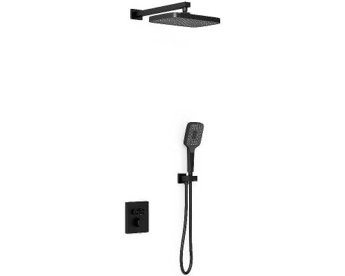 Душевая система Vincea Inspire VSFW-321MT1MB с термостатом Черная матовая