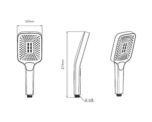 Душевая система Vincea Inspire VSFW-321MT1MB с термостатом Черная матовая