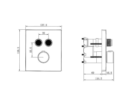 Душевая система Vincea Inspire VSFW-3I21MT4CH с термостатом Хром