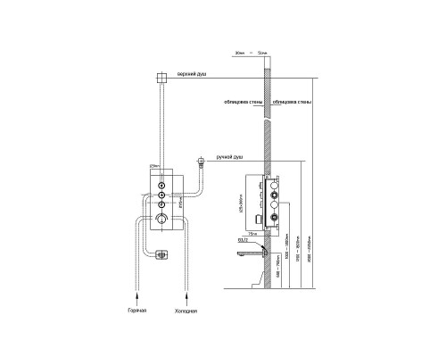 Душевая система Vincea Inspire  VSFW-431I2RCH цвет Хром