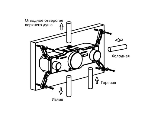 Душевая система Vincea Inspire  VSFW-432TI3MB цвет Матовый черный