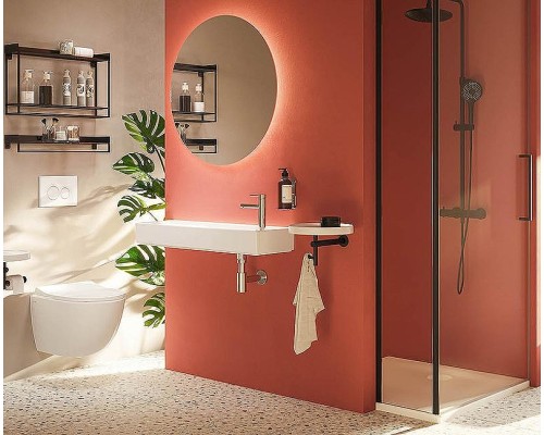 Душевая система Vitra Aquaheat Bliss A4720536EXP с термостатом Черный матовый