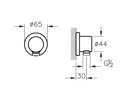 Душевая система Vitra AquaHeat 458657 с термостатом Хром