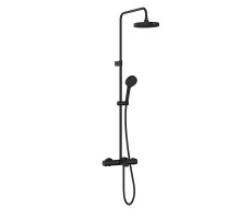 Душевая система Vitra Base Round A4730336EXP с термостатом цвет Черный матовый