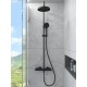 Душевая система Vitra Base Round A4730336EXP с термостатом цвет Черный матовый
