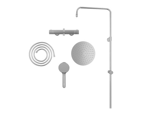 Душевая система Vitra Joy A47298EXP с термостатом цвет Хром