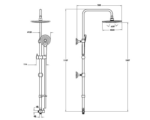 Душевая система Vitra Joy A45785EXP Хром