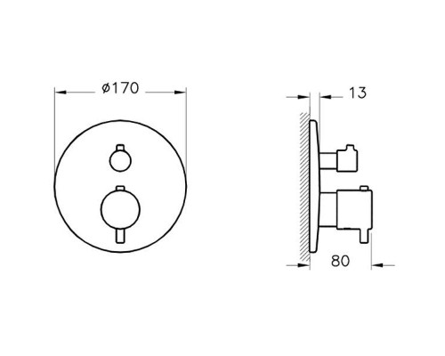Душевая система Vitra Origin A49311EXP с термостатом Хром
