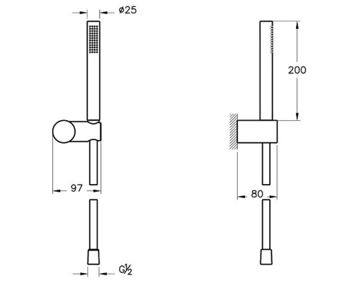 Душевая система Vitra Origin A49311EXP с термостатом Хром