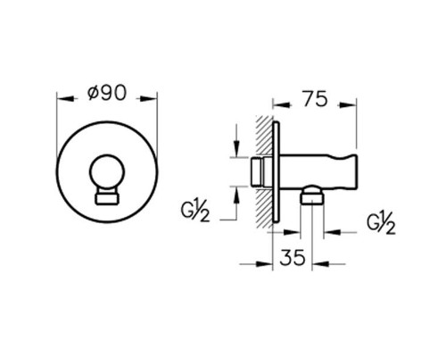 Душевая система Vitra Origin A49311EXP с термостатом Хром