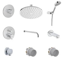 Душевая система Vitra Round A49307EXP с термостатом Хром