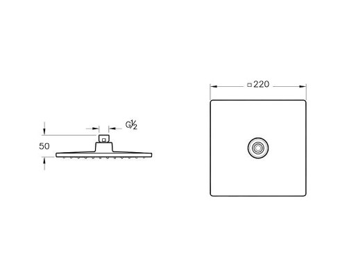 Душевая система Vitra Square A49309EXP с термостатом Хром