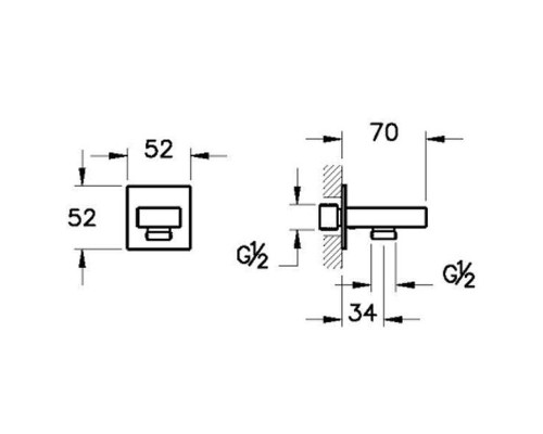 Душевая система Vitra Square A49309EXP с термостатом Хром