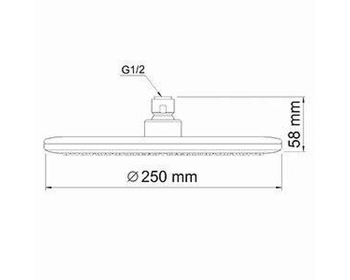 Верхний душ WasserKRAFT A030 Хром